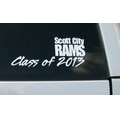 Custom White Vinyl Cut Decal (11 - 17.99 Sq. Inch)